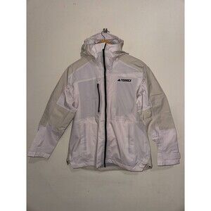 Adidas Women Terrex Xploric Rain Ready Jacket Beige Size M IP1440 $320 NEW